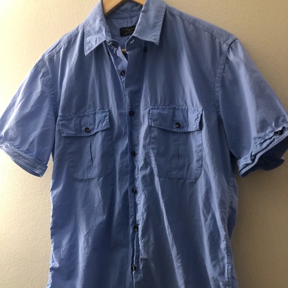 Zara Blue Small Button up Shirt